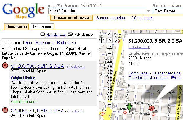 google maps real estate buscador de pisos con mapas