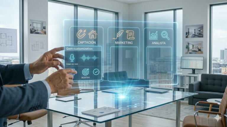equipo de agentes IA en la inmobiliaria